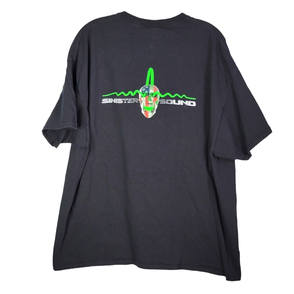 Sinister Sound Skull Logo Harley-Davidson Custom Sound Solutions Tee 2XL
